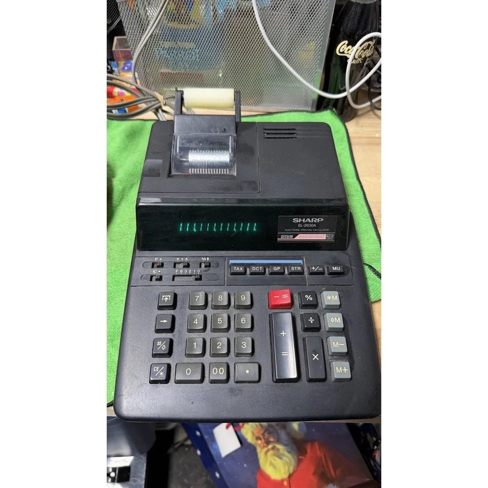Sharp EL-2630A Printing Calculator 12 Digit 2-Color Ribbon‎ Tested Working